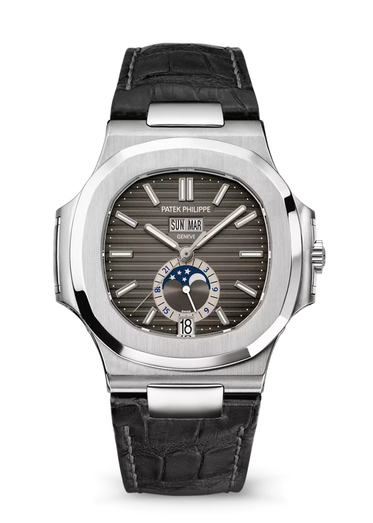 Annual Calendar Sport Watch for Men – Nautilus-Inspired Luxury Steel Timepiece