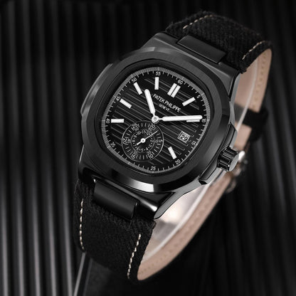 Premium Men’s Leather Watch with Jeans-Style Strap – All Functions Working