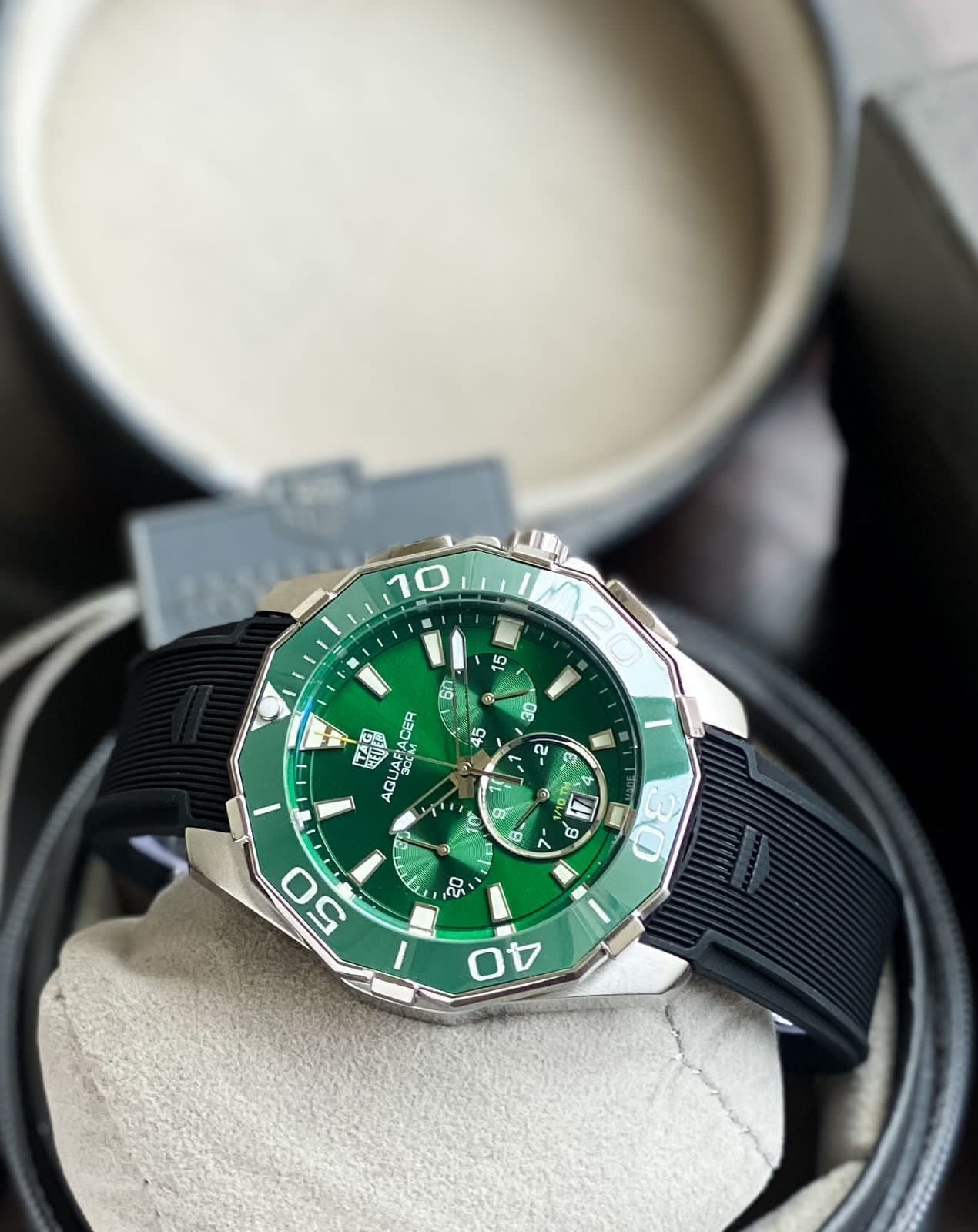 Luxury Aquaracer Watch – Bold Green Design | 7AAA Model | For Men