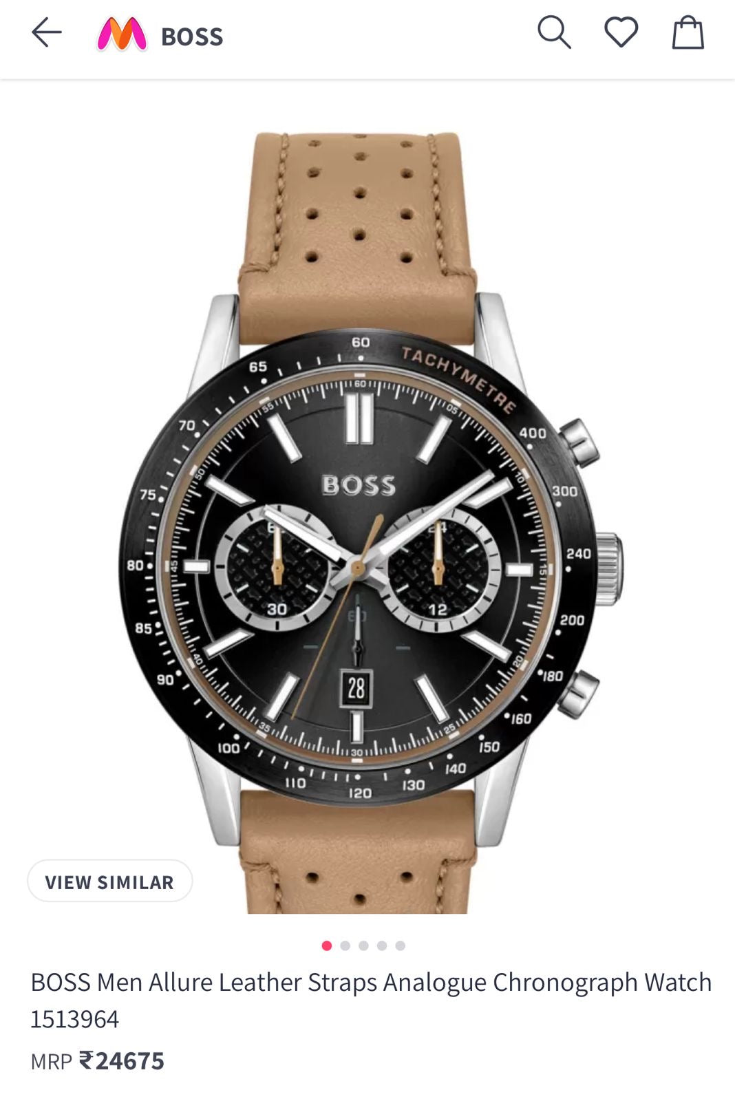 Bos’s Men’s Premium Leather Chronograph Watch – Blue Dial | Office Wear