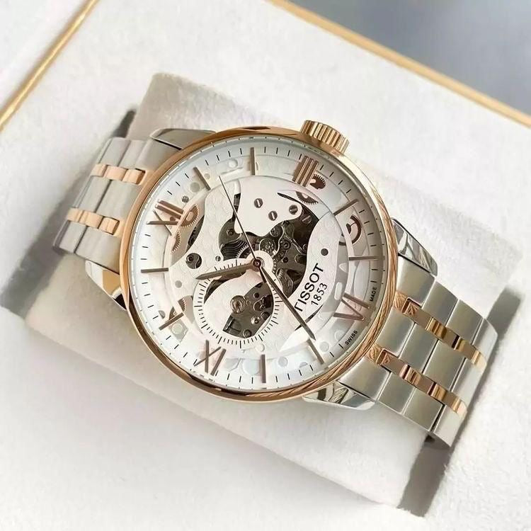 Luxury Back Open Watch – Stainless Steel Strap | Rose Gold Case | 7A Model