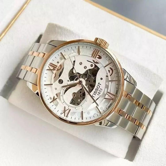 Luxury Back Open Watch – Stainless Steel Strap | Rose Gold Case | 7A Model