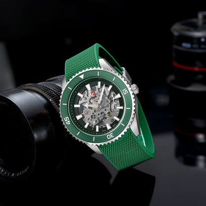 Men’s Automatic Mechanical Watch – Heavy Quality | Silicone Strap