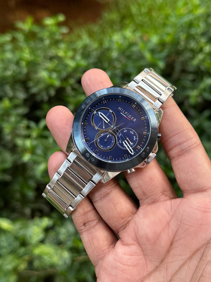 Men’s Premium Chronograph Watch – Blue Dial | Original Quality