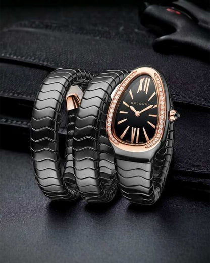 Serpenti Black Snake Watch – Iconic Elegance in Motion
