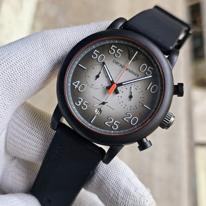 Men’s Chronograph Watch – Japan Machinery, Stainless Steel Case, Original Silicone Strap