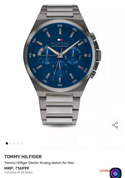 Men’s Premium Chronograph Watch – Blue Dial | Original Quality