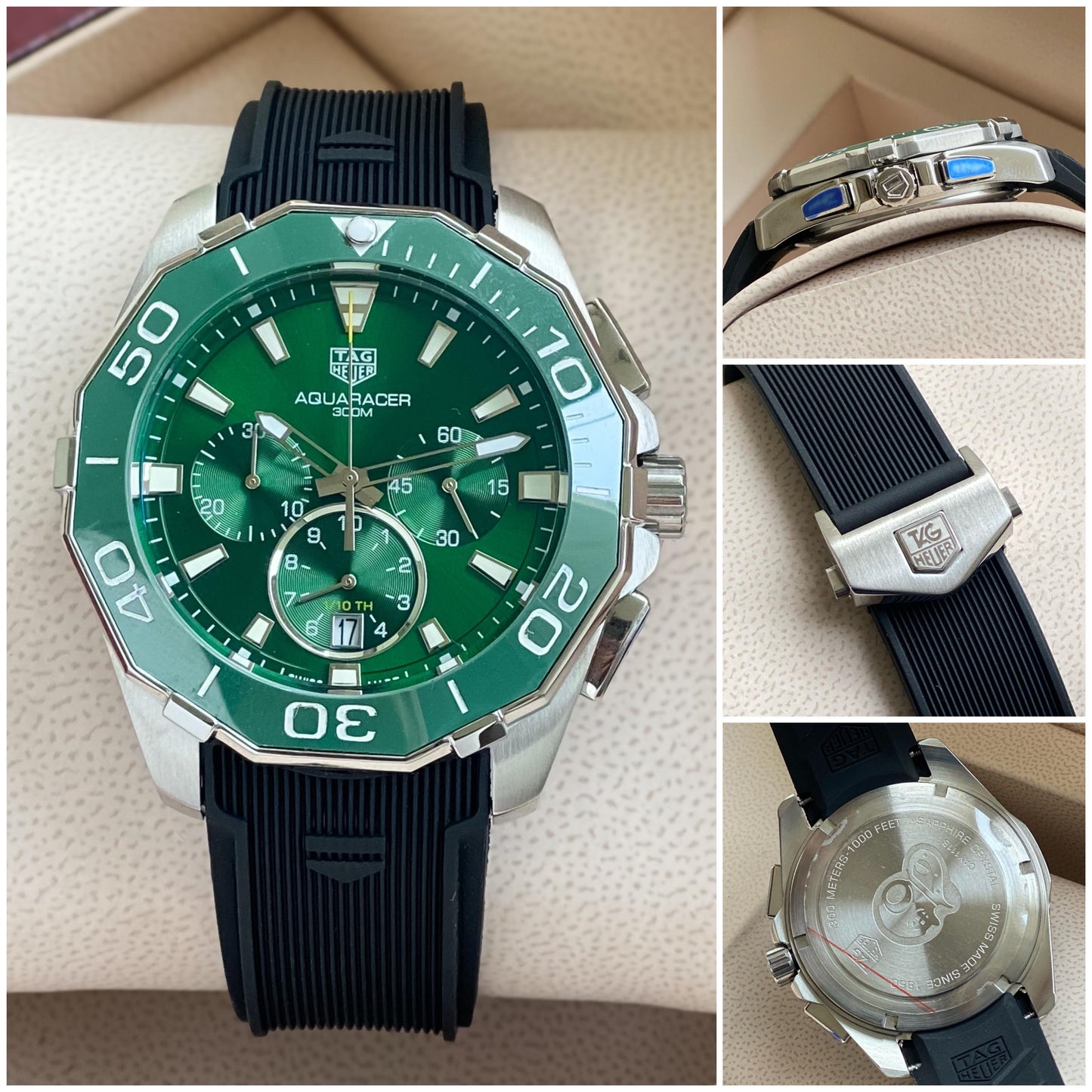 Luxury Aquaracer Watch – Bold Green Design | 7AAA Model | For Men