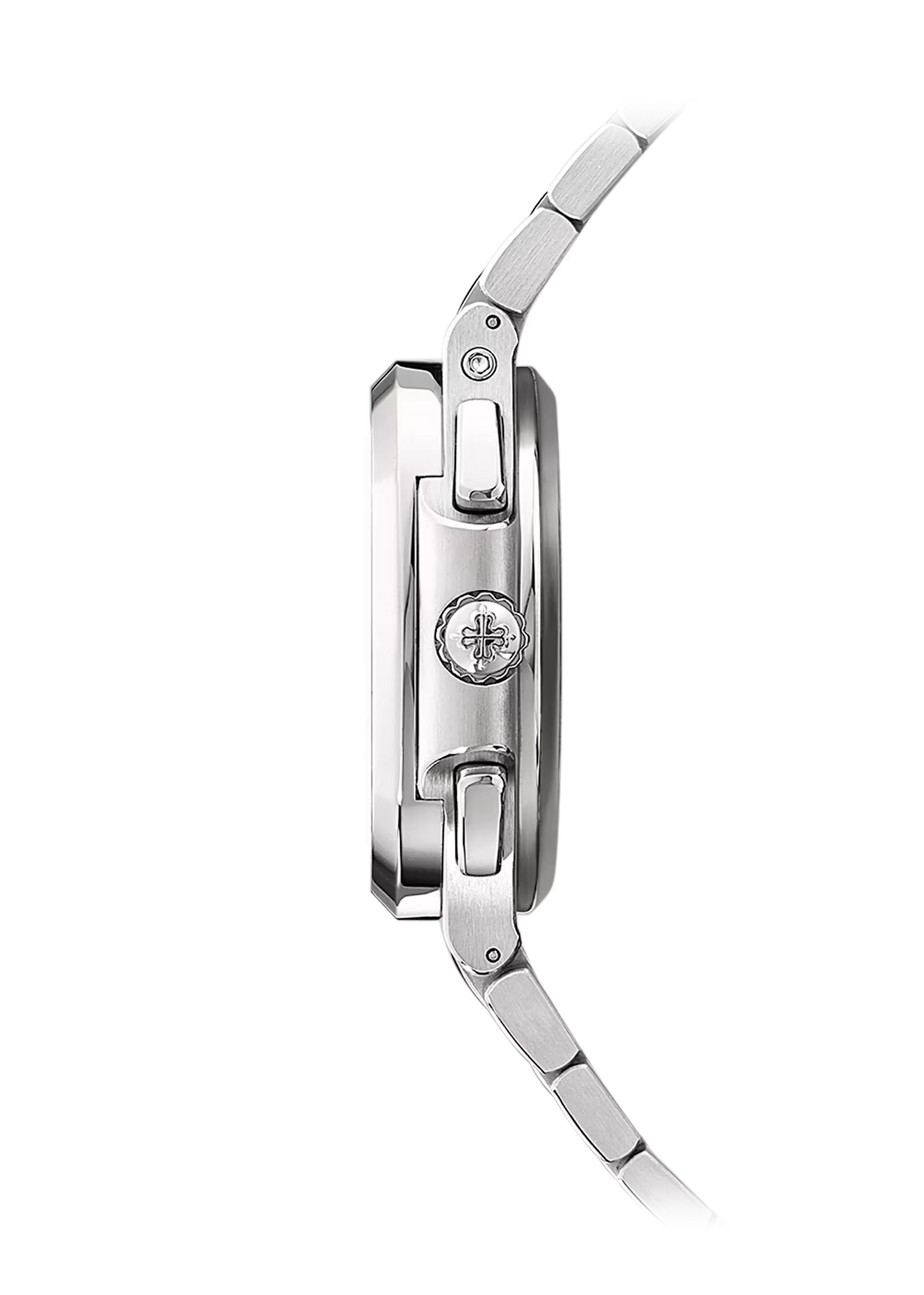 Nautilus-Inspired Steel Watch – Flyback Chronograph, Dual Time Zone & Date Hand