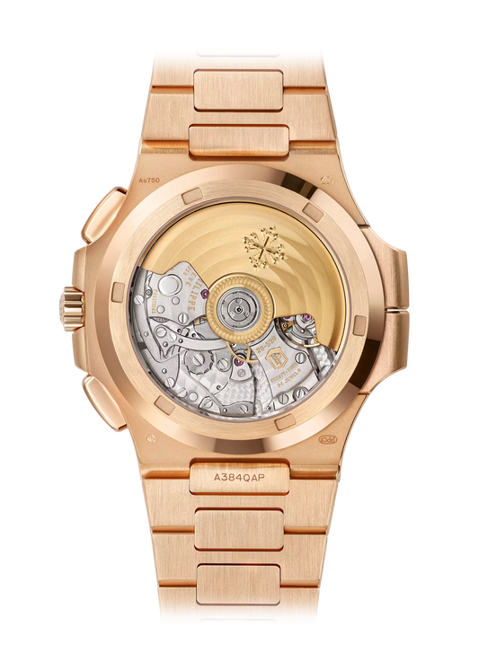 Nautilus-Inspired Rose Gold Watch – Flyback Chronograph, Travel Time & Date Hand