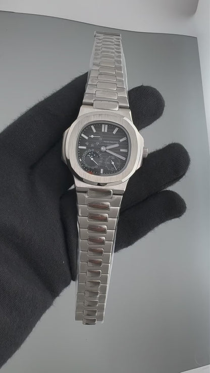 Nautilus Power Reserve Silver – Premium Men’s Automatic Watch | Limited Edition