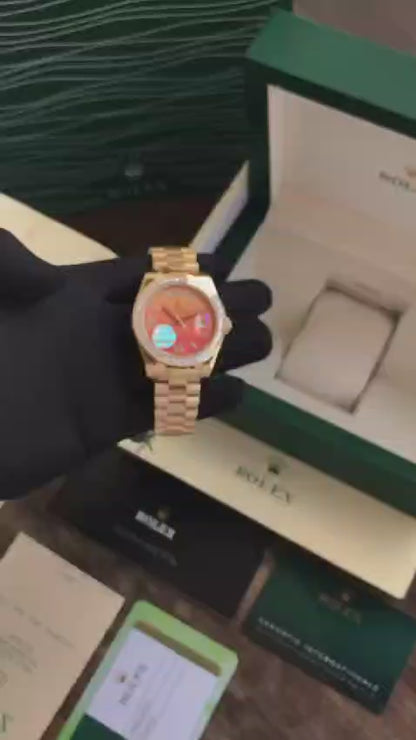 Premium Men’s Day-Date Watch – Gold Body | Diamond Bezel | Automatic