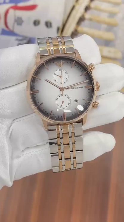 Japan Quality All-Working Chronograph Steel Watch for Men