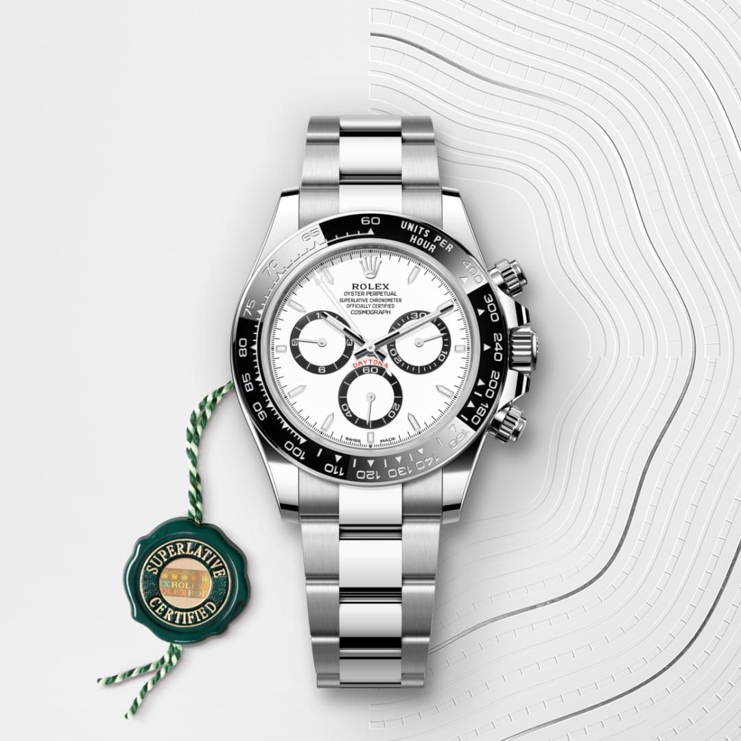 Daytona 40MM – White Dial, 100% Oystersteel Chronograph Watch